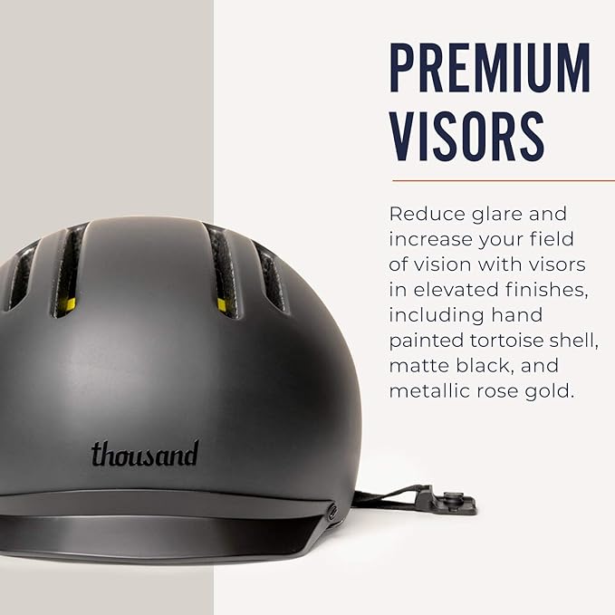 Thousand Chapter MIPS Adult Bike Helmet - LED Tail Light, Cycling & Bicycle Safety Certified, Lightweight & Low Profile, Men & Women, Lockable PopLock