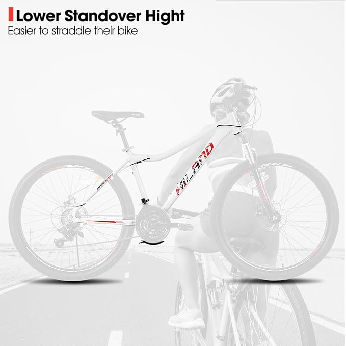 HILAND 20 26 27.5 Inch Mountain Bike for Women Girl, 7/21 Speed with Lock-Out Suspension Fork, Aluminum Frame MTB, Adult Ladies Womens Bike Mens Bicycle