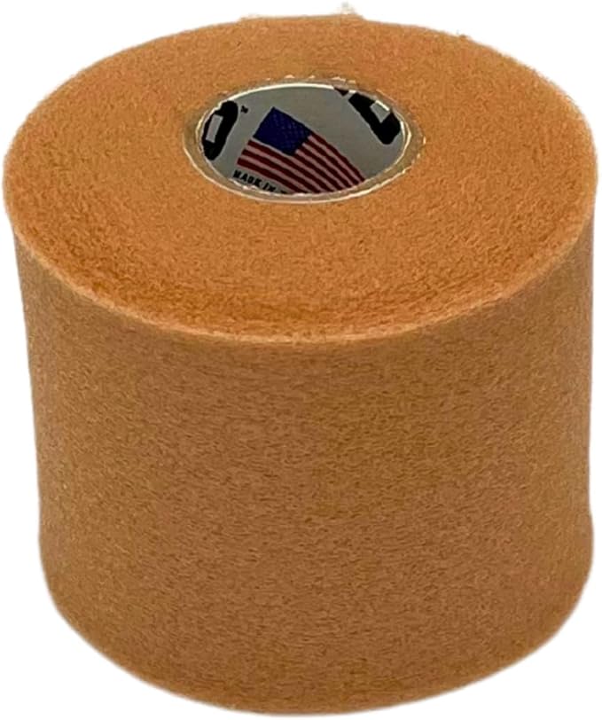 Shield Athletic Underwrap | Bulk Case of 48 Rolls of PreWrap, Hair Tie, Headband, Patellar Support, Pre-Wrap Athletic Tape, 2.75" X 30 SYards, Foam Barrier, Flexible, Breathable (Tan)