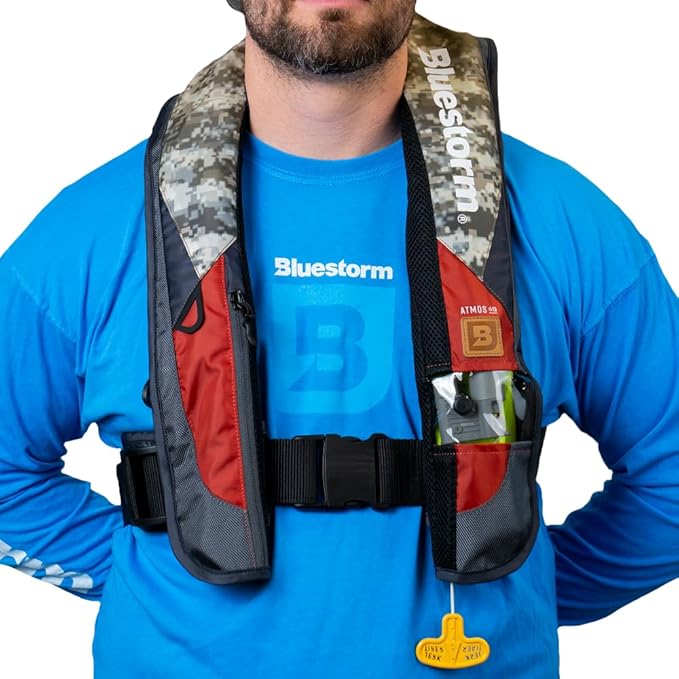 BLUESTORM Atmos 40 Automatic/Manual Inflatable PFD Life Jacket for Adults | US Coast Guard (USCG) Approved Life Vest