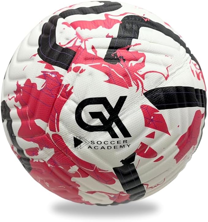 GX Soccer Academy Tour+ Professional Soccer Ball, Size 5, Green and White Competition Ball