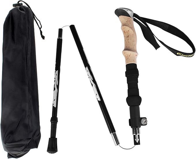 Aluminum Collapsible Ultralight Travel Trekking Hiking Pole for Men and Women