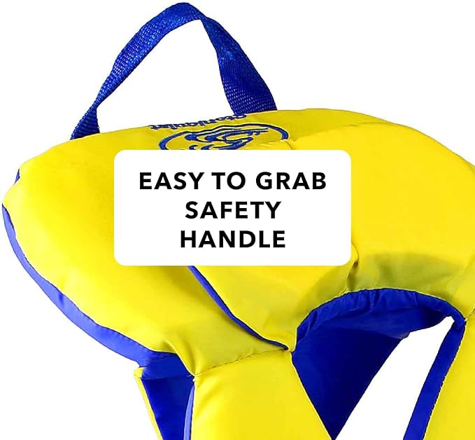 Stohlquist Infant Life Jacket, US Coast Guard Approved, Type II Life Vest (20-30 lbs) for Babies and Toddlers, Support Collar with Grab Handle, PFD for Pools, Lakes and Boating