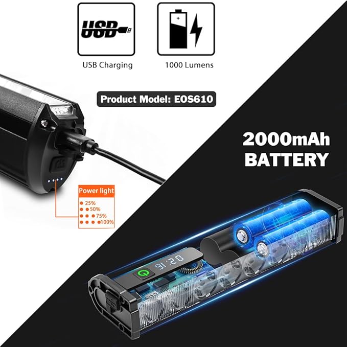 Best Bright Bike Light for Night Riding, 1000 Lumen Bicycle Light High Beam Low Beam, Rechargeable Bicycle Headlight Set, Waterproof Bike Headlight