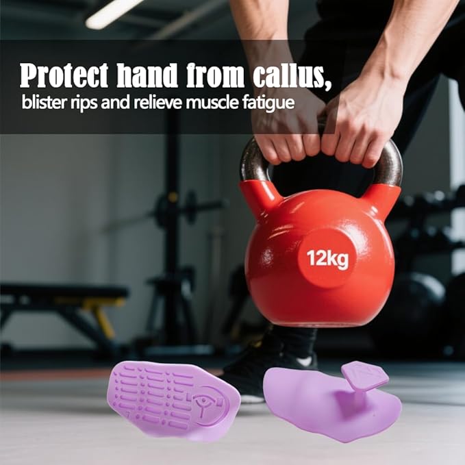 Anti-Slip Gym Workout Grips for Weight Lifting, Exercise Gloves with Ergonomic Hand Protection & Portable Design for Men & Women
