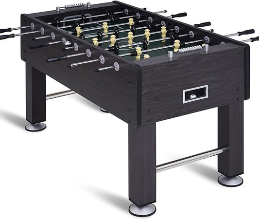 Large Size Foosball Table Adult Size, Full Size Soccer Game Table w/2 Balls, Leg Levelers & Heavy-Duty Legs, Durable Arcade Football Table for Game Room, Home, Office, Party