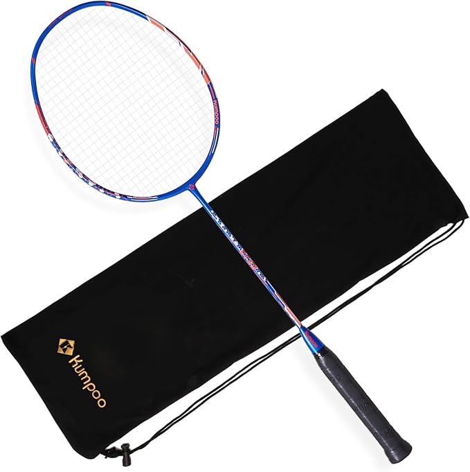 Badminton Racket Carbon Fiber, Badminton Racquet Set with Cover, Badminton Professional Racket Durable for Beginners Outdoor Games Gym