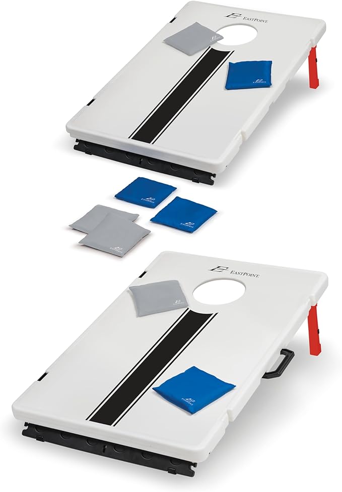 EastPoint Sports All-Weather Cornhole Set - Lightweight and Portable Size 33 in. x 21 in. - Includes 8 Bean Bags