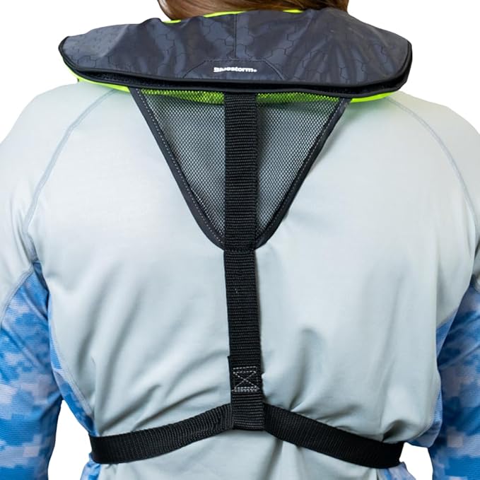 BLUESTORM Cirrus26 Inflatable PFD Life Jackets for Adults | US Coast Guard Approved Automatic Life Vest w/Manual Override Convertibility