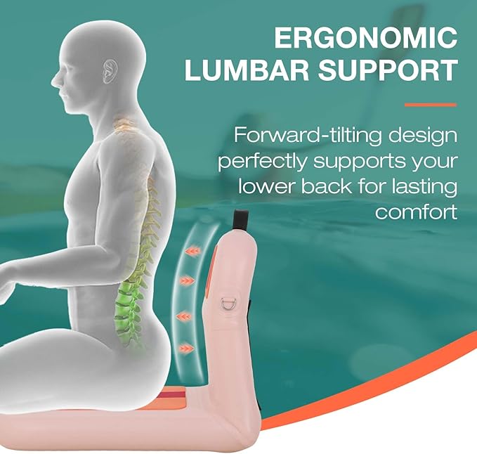Niphean Inflatable Kayak Seat with Back Support, Sturdy Paddle Board Seat for Inflatable Boards, Canoe Seat, Boat Seat, SUP Seat, Supportive Kayak Seats with Back Support for Versatile Use