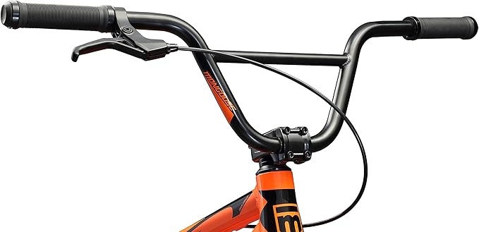 Mongoose Title Pro or Elite BMX Race Bike with 20 or 24-Inch Wheels in Red, Orange, or Black, Beginner or Returning Riders, Featuring Lightweight Tectonic T1 Aluminum Frame and Internal Cable Routing