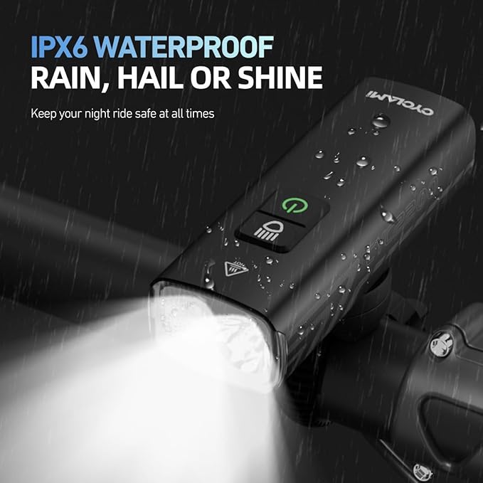 Bike Light Set - 2000 Lumen USB Rechargeable Headlight & Safety Tailligh, 5+4 Modes, 200M Visibility, Tool-Free Mount - IPX6 Waterproof Aluminum Alloy for Mountain/Commute Biking