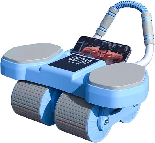 Ab roller wheel,The upgraded four-wheel abdominal wheel used for enhancing abdominal muscle exercises is abdominal fitness wheel that is more suitable for the home gym., Blue