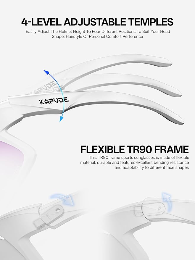 KAPVOE Polarized Cycling Glasses Men Women Sports Sunglasses for Mountain Bike Running Fishing Baseball K383