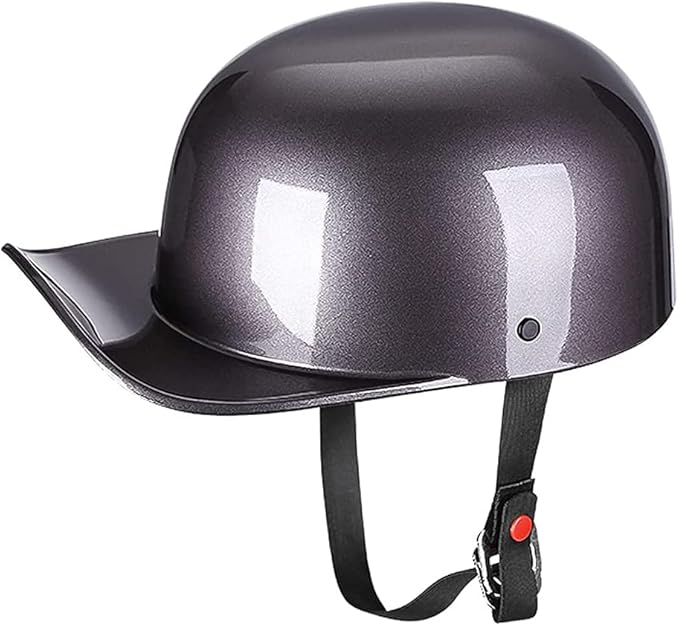 Vintage Open Face Motorcycle Helmet Retro Baseball Cap Half Helmets Women Men for Scooter Moped Cap Street Cruiser Jet - DOT Certified