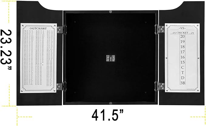 Black Dart Board Cabinet (No Dartboard)