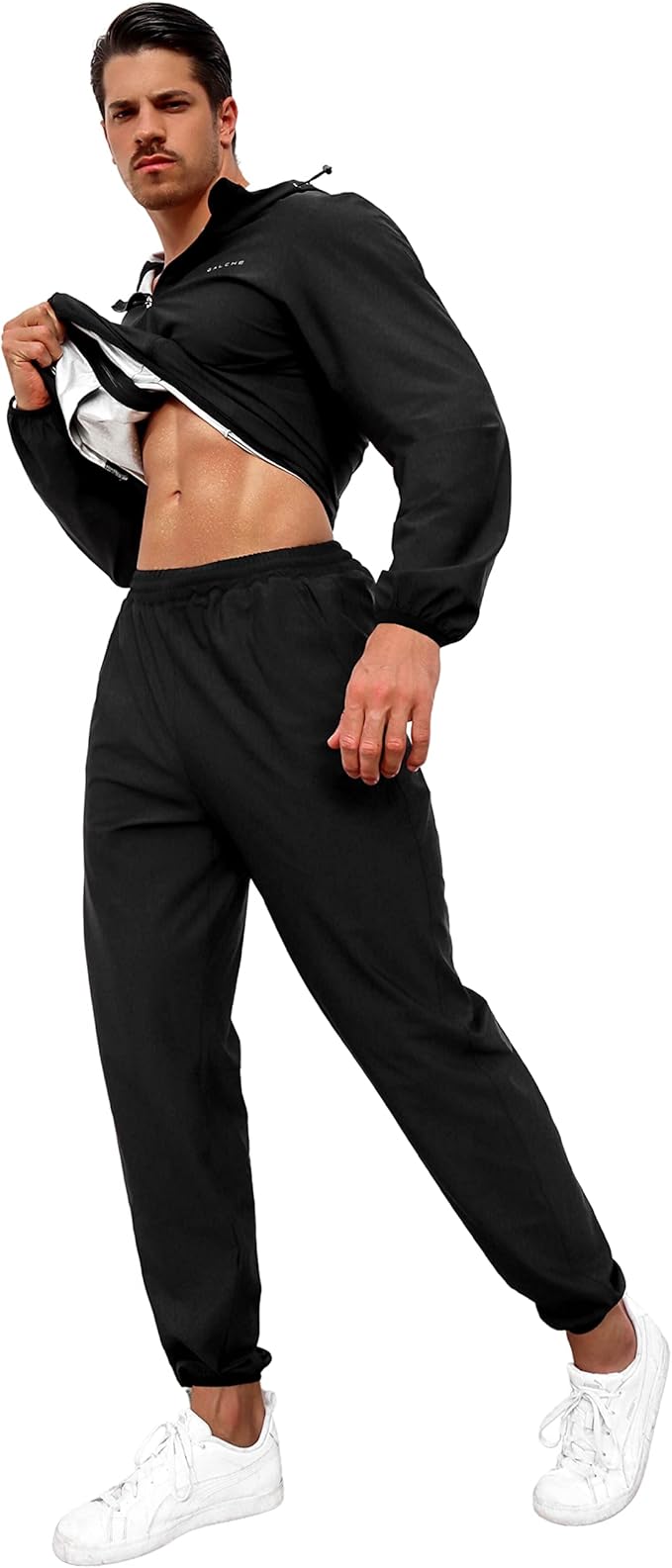 Men's Sauna Suit 2-Piece Performance Jacket and Pants Set for Weight Loss Workout Boxing