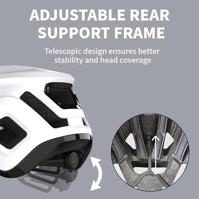 Bike Helmet for Adult Men & Women, Lightweight Bicycle Helmet, Adjustable Strap with Magnetic Buckle, Cycling Helmet for Mountain & Road Bike