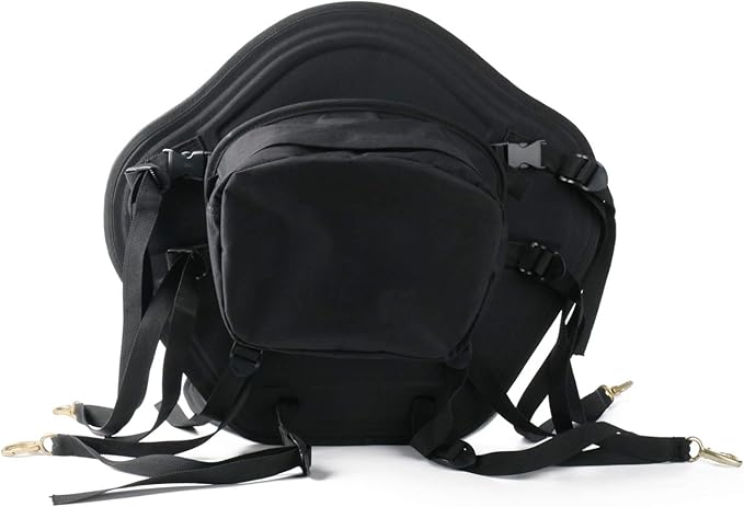 Leader Accessories Kayak Seats Paddle Board Seat Universal Padded Canoe SUP Seat with Back Support - Deluxe Kayak Chair Seat Cushion with Storage Bag