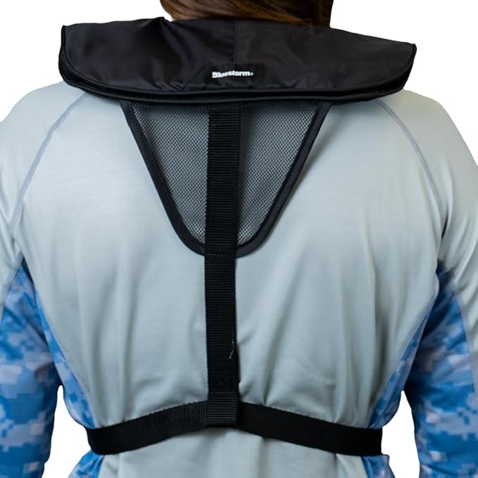 BLUESTORM Cirrus26 Inflatable PFD Life Jackets for Adults | US Coast Guard Approved Automatic Life Vest w/Manual Override Convertibility