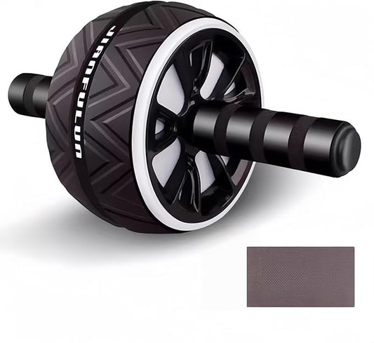 Ab Roller Wheel with Knee Pad - Core & Abdominal Workout Equipment for Home Gym, Full-Body Strength Training