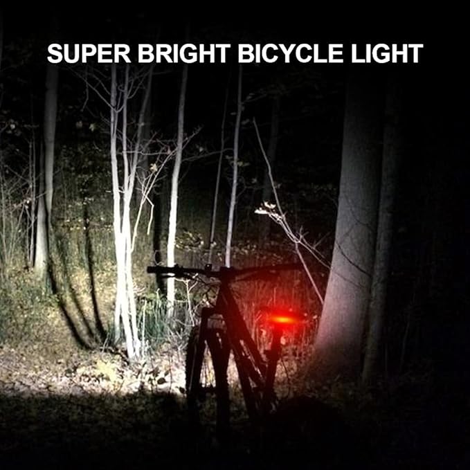 Super Bright Bike Lights for Night Riding,Bike Lights Front and Back,3 LED USB Rechargeable Bicycle Light,Bike Headlight with Power Bank Function,IPX5 Waterproof,3+5 Light Modes