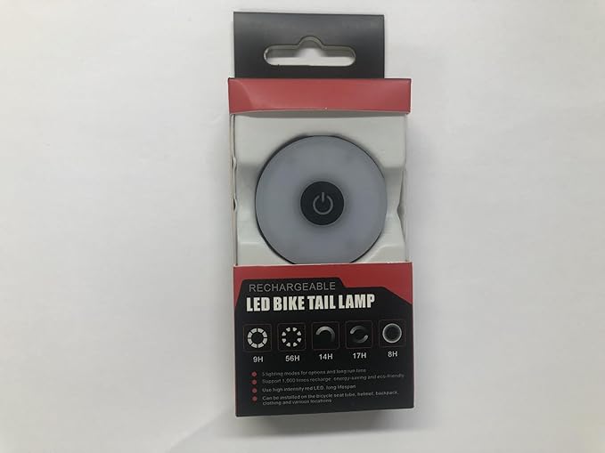 USB Rechargeable LED Bike Tail Light – Daffodil LEC500 - Bright Cycling Safety Flashlight, 5 Lighting Modes, Waterproof Bicycle Light