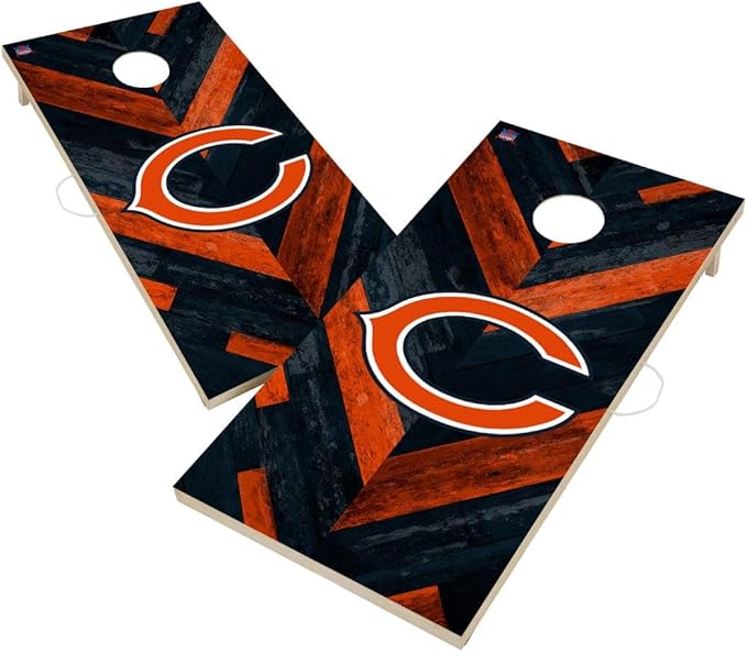 Football Team Cornhole Boards, 2x4 Regulation Corn Hole Game Set, Officially Licensed Cornhole Game, Perfect for Tailgates