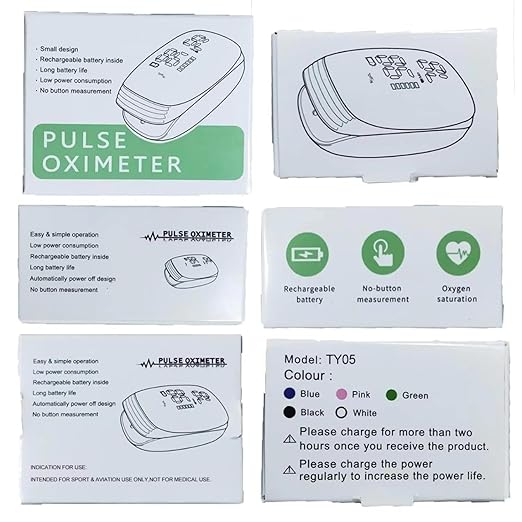 Rechargeable Pulse Oximeter Fingertip Oxygen Monitor Fingertip with SpO2 Pulse Rate and PI RR OLED Precision Fast Oximeter SpO2 Reading Outdoor Sports Home (White)