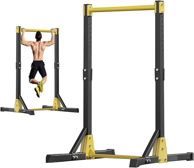 Free Standing Pull Up Station - Power Tower Adjustable Height Pullup Dip Station, Multi-Function Chin Up Bar Home Gym Equipment, 400LBS Weight Capacity