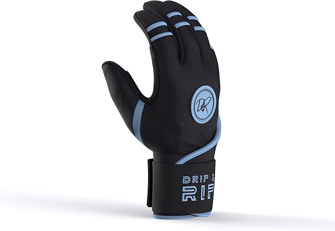 Drip & Rip Baller Series - Youth Batting Gloves + Adult Batting Gloves - for Softball and Baseball - Long Cuff Style for Men and Youth