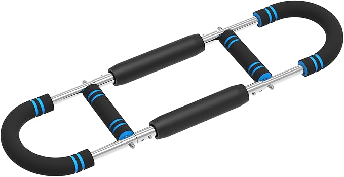 Portable Chest Expander & Arm Twister Trainer - Detachable Upper Body Workout Equipment for Home/Gym, Muscle Strengthening Spring Bar with Resistance Adjustment - Fitness Gear for Men & Women