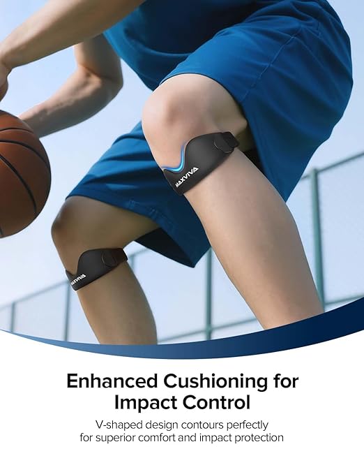 Patellar Tendon Support Strap 2 Pack, Knee Brace Patella Band for Running Hiking Basketball Gym Fitness Tennis Badminton Cycling, Offers Relief from Meniscus Tear and Knee Pain.