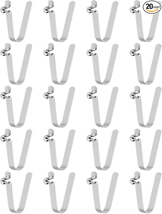 HARFINGTON Single Button Kayak Paddle Snap Spring Clip Spring Steel V-Shaped Hollow Lift Telescopic Locking Tube Pole Clips for Tent Umbrella Camping