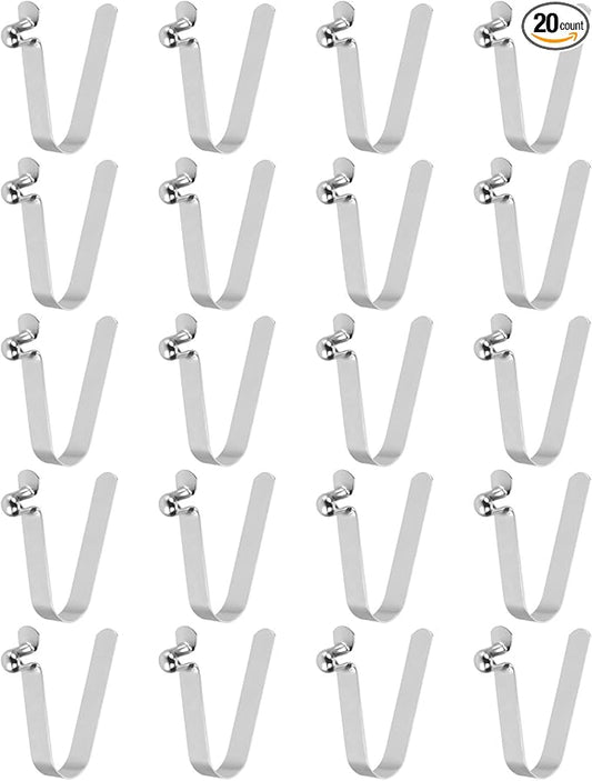 HARFINGTON Single Button Kayak Paddle Snap Spring Clip Spring Steel V-Shaped Hollow Lift Telescopic Locking Tube Pole Clips for Tent Umbrella Camping