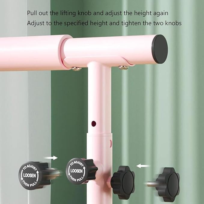 Adjustable Ballet Barre 65-105cm, Portable Freestanding Dance Stretching Bar for Home Studio, Ideal Balance Equipment for Adults & Kids