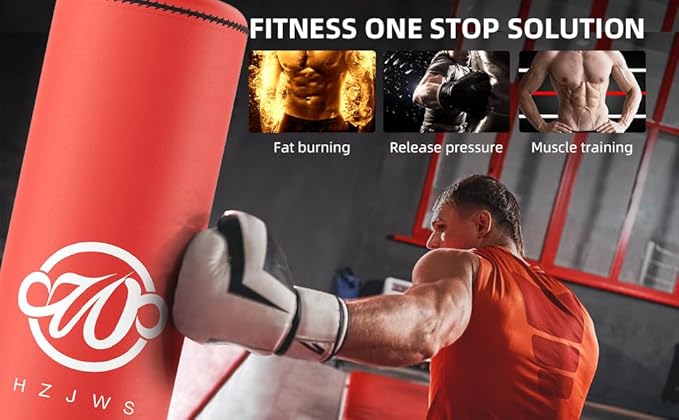 Punching Bag with Stand Heavy Boxing Bag with Suction Cup for Adult,Stand Kickboxing Bag for Home 70'' Freestanding Punching Bag