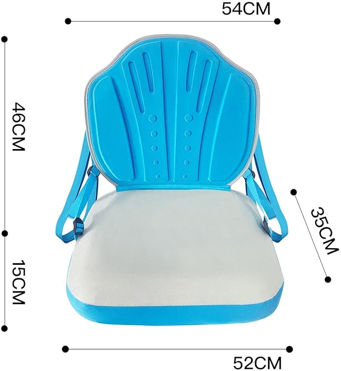 Kayak Seat Inflatable Accessory Adjustable Strap Easy to Install with Backrest Paddle for Rowboats Kayaks Rafting