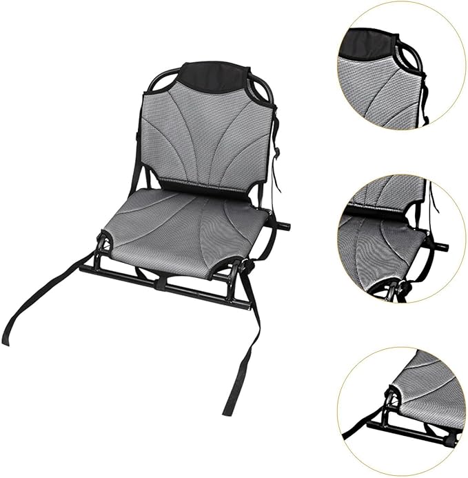 Folding Kayak Seat Sitting Pad with Back Support Premium Fishing Seat Outdoor Chair for Travel Inflatable Paddle Board
