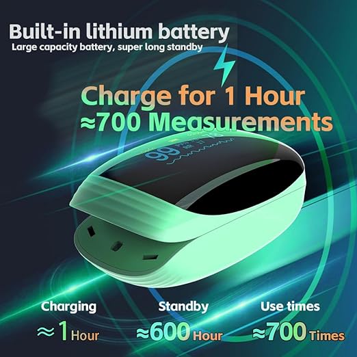 Rechargeable Pulse Oximeter Fingertip Oxygen Monitor Fingertip with SpO2 Pulse Rate and PI RR OLED Precision Fast Oximeter SpO2 Reading Outdoor Sports Home (Green)