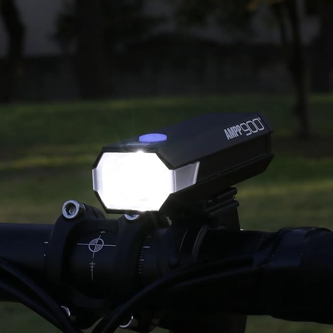 CATEYE AMPP USB Rechargeable Bike Light – High Visibility Super Bright OptiCube™ Headlight for Commuters, Road Cyclists & Mountain Bikers, Day & Night Riding Modes, IPX4 Waterproof, Tough & Durable