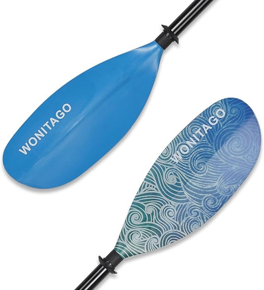 Kayak Paddles with Alloy Shaft and PP Blade, Floating Kayaking Oars, Adjustable 230-250 cm/90-98 Inches, 210-230 cm/82-90 Inches