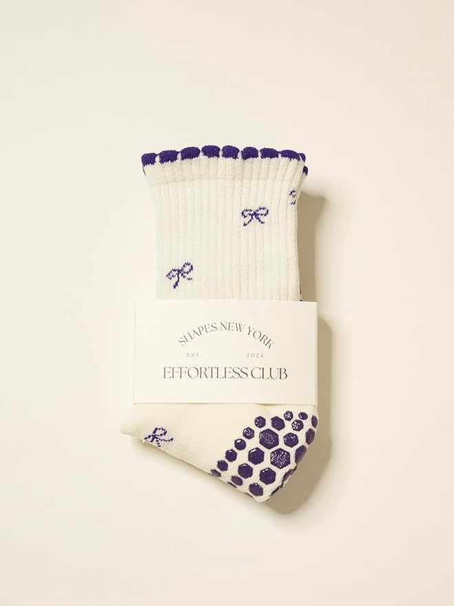 Crew Half Calf Grip Socks, Cutest Fruits Pilates Socks, Ruffle socks, Non-Slip, Barre Yoga Fitness