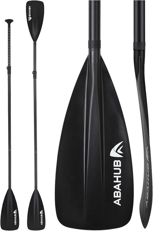 Abahub SUP Paddle - 3 Piece Adjustable Paddles - Lightweight Stand-up Paddle Oars for Paddleboard, Adjustable Aluminum Alloy Shaft 68" - 84", Black/Blue/Green/Orange/Red/Yellow Plastic Nylon Blade