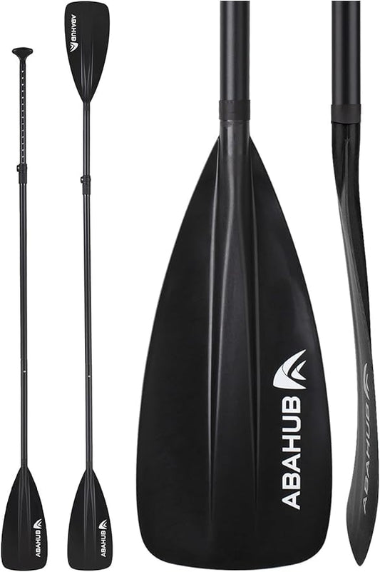Abahub SUP Paddle - 3 Piece Adjustable Paddles - Lightweight Stand-up Paddle Oars for Paddleboard, Adjustable Aluminum Alloy Shaft 68" - 84", Black/Blue/Green/Orange/Red/Yellow Plastic Nylon Blade