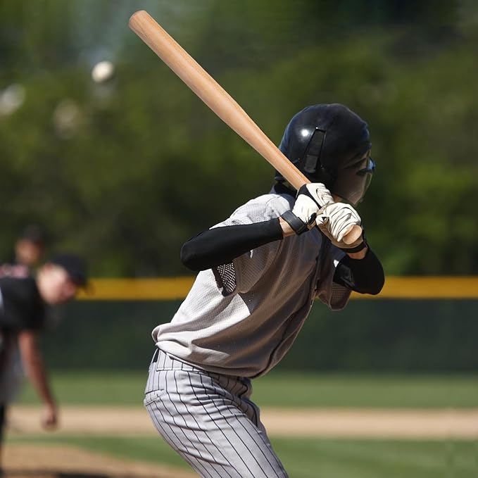 Baseball Wood Bat, 25 Inch Durable and Sturdy Lightweight, Glossy Finish with Cupped for Baseball Training Games or Casual Play