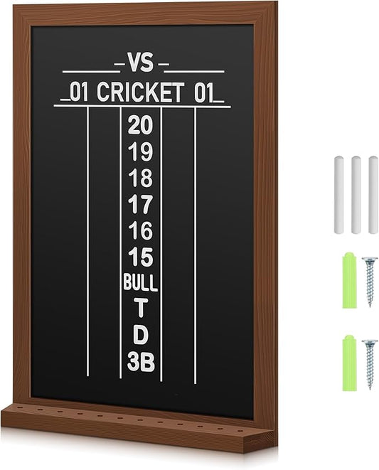 Dart Scoreboard for Cricket and 01 Darts Games Darts Holder Wall Mount Wood Dartboard Accessories