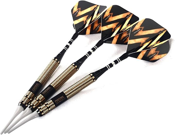 CUESOUL Soft Tip Darts Set Plastic Tip with Dart Case