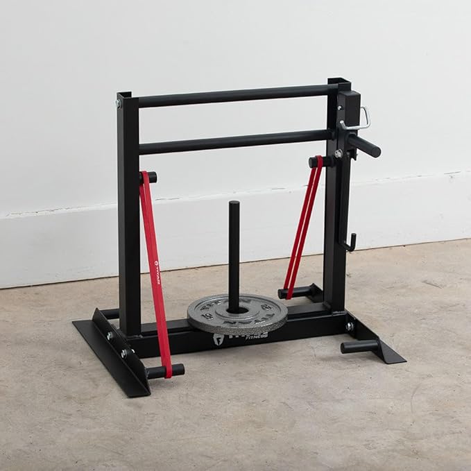 Titan Fitness Vice Grip Trainer, 2-in-1 Double & Single Hand Grip & Forearm Strengthener, Band & Plate-Loadable Workout Equipment, Adjustable Resistance Hand Gripper Strengthener