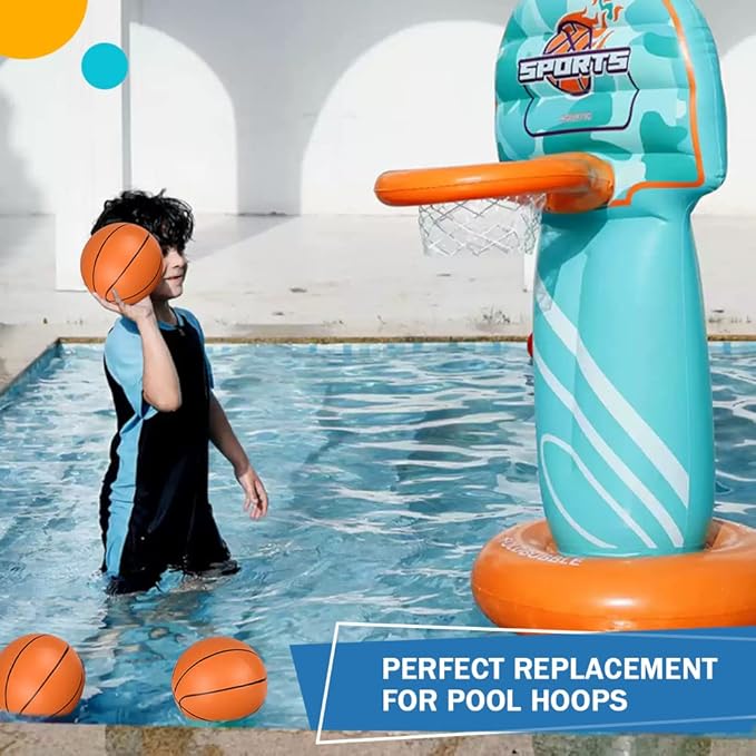 Dilabnba 6'' Mini Orange Basketballs for Basketball Hoop Over The Door, Kids Replacement Bouncy Beach Balls for Pool Indoor Outdoor, Basketballs Sport Game Gift for Boy Girl (6 PCS)